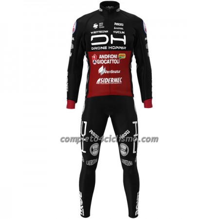 Completo Maglia ML + Pantaloncino con bretelle ML Drone Hopper 2022 Androni Giocattoli Rosso Nero